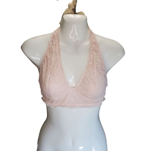 VICTORIAS SECRET bralette soft pink lacy M - Picture 1 of 5